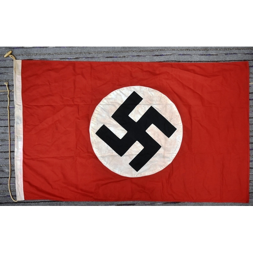 177 - A WWII Second World War style Third Reich Nazi German NSDAP party flag. The flag in red and white, w... 