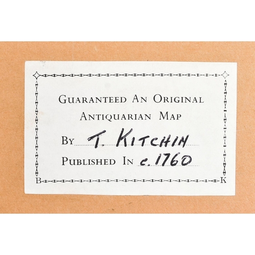 178 - An original 18th Century circa 1760 Thomas Kitchin World map. The World with the New Discoveries.  W... 