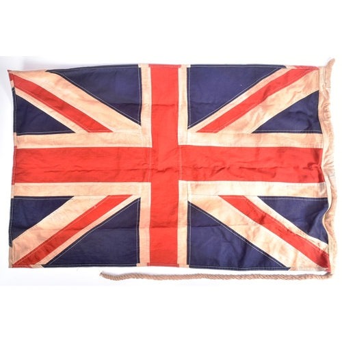 179 - A vintage mid Century British Union Jack / Union flag. Typical form, with rope stitched into the sea... 