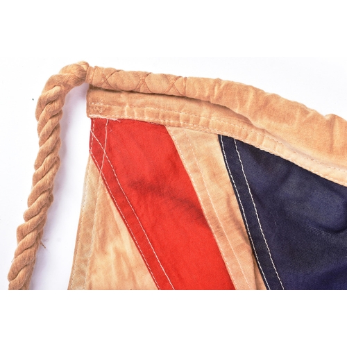 179 - A vintage mid Century British Union Jack / Union flag. Typical form, with rope stitched into the sea... 