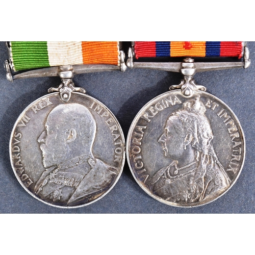 190 - Boer War - a South Africa Campaign medal pair awarded to one 1742 Private T. Lowe of the Coldstream ... 