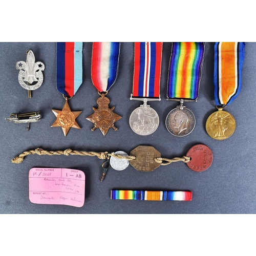 21 - WWI First & WWII Second World War medal group belonging to one 2296 Private A. Hill of the Glouceste... 