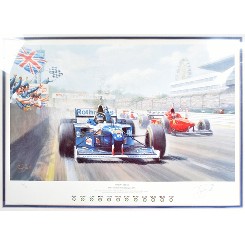 213 - Formula One / F1 Racing - Tony Smith - Damon's Dream - Limited Edition signed print of the FIA Formu... 