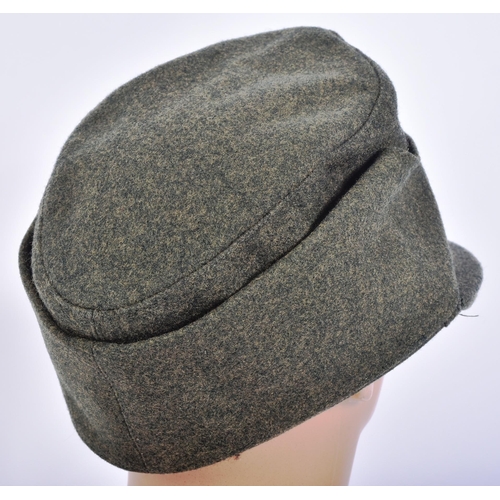 223 - A replica WWII Second World War Third Reich Nazi German Heer / Waffen SS M43 Ski cap. Field grey woo... 