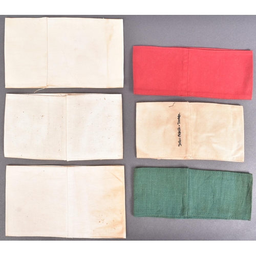 228 - A collection of assorted WWII Second World War Third Reich Nazi German armbands comprising x3 Wehrma... 