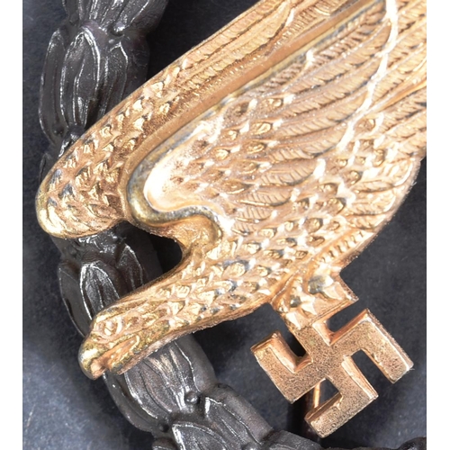 244 - A WWII Second World War German Luftwaffe ' Fallschirmjager ' Paratrooper award / badge. Central eagl... 