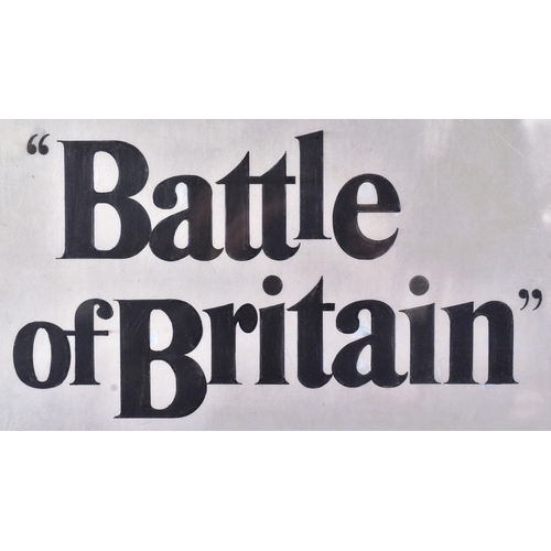 258 - Unknown - 'Battle of Britain' (date unknown) commemorative acrylic painting on paper depicting WWII ... 