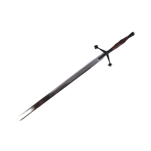 261 - A 20th Century replica of a two handed Scottish Broadsword, a 1250-1450 period type similar to that ... 