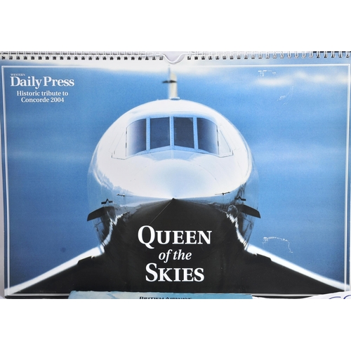 263 - A collection of assorted Concorde books and memorabilia to include; a folder containing 40th Anniver... 