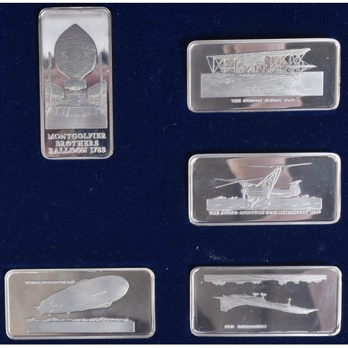 265 - Aviation Interest - The Birmingham Mint - 'Milestones Of Manned Flight' - a limited edition presenta... 