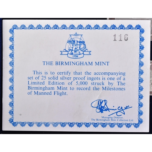 265 - Aviation Interest - The Birmingham Mint - 'Milestones Of Manned Flight' - a limited edition presenta... 