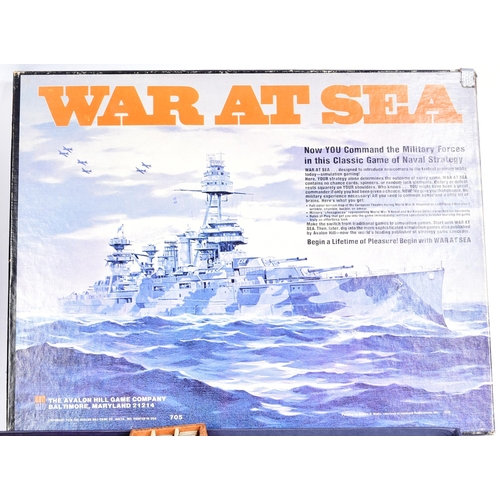 267 - Two vintage Avalon Hill WWII Second World War interest board games; 1976 'War At Sea' naval strategy... 