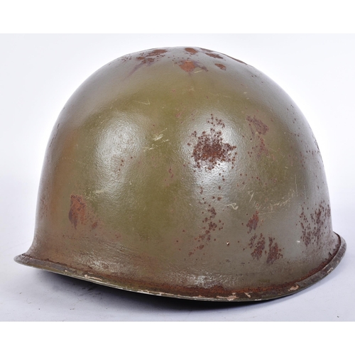 275 - A WWII Second World War US United States Army Major Officers M1 steel combat helmet. Swivel bale exa... 