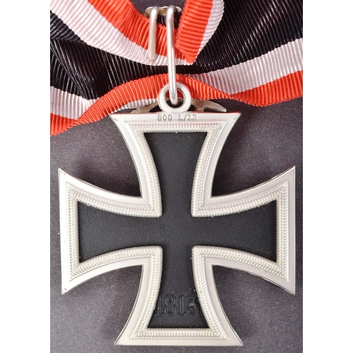 311 - A WWII Second World War style Third Reich Nazi German Iron Cross with oakleaves. A replica example w... 