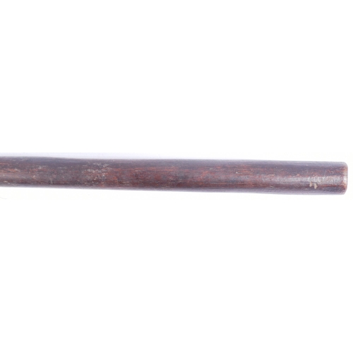 316 - An early 20th Century South African Zulu tribal long handled knobkerrie. Weighted bulbous head and w... 