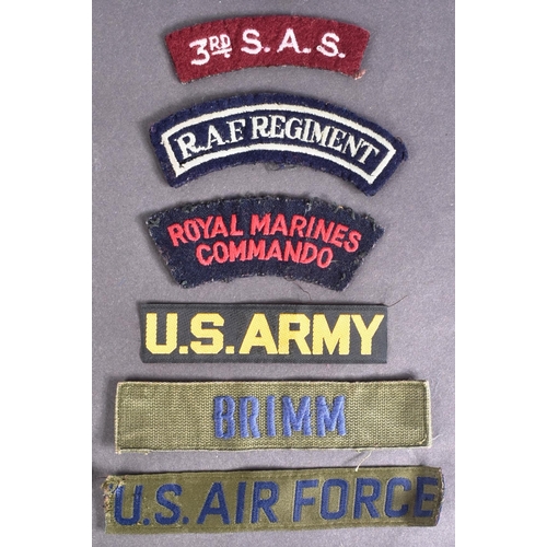 359 - Military - a collection of assorted 20th century cloth insignia patches, including: Royal Marines Co... 