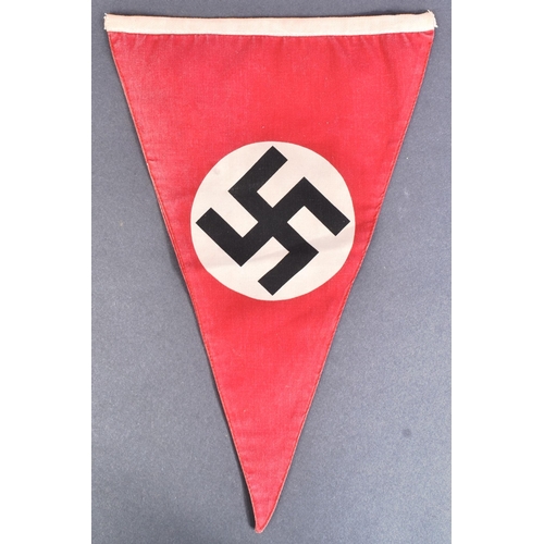 403 - A WWII Second World War Third Reich Nazi German NSDAP armband and a double sided pennant flag. Typic... 