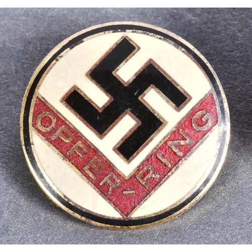 406 - A collection of WWII Second World War style Third Reich Nazi German lapel pin badges comprising; NSD... 