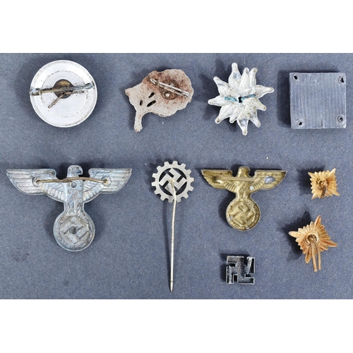 412 - A collection of original WWII Second World War Third Reich Nazi German badges and other items. Inclu... 