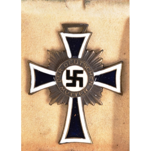 416 - A WWII Second World War Third Reich German Nazi Mothers Cross / Cross Of Honour Of The German Mother... 