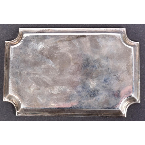 421 - Railway Interest - a hallmarked silver pin tray / ashtray with engraved notation: G'eneral Strike Ma... 