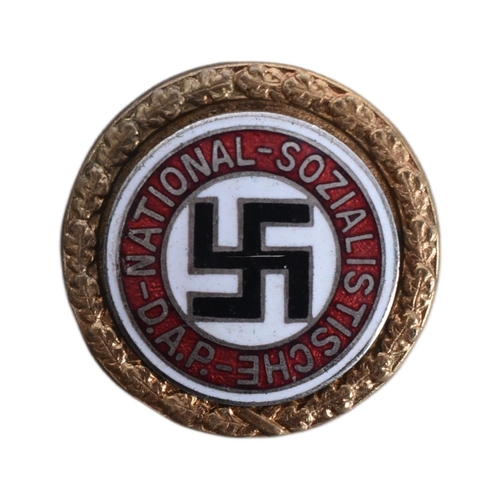 50 - Of WWII Second World War Interest - an original c1930s Third Reich Nazi Party ' Golden Party Badge '... 