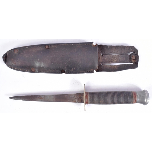 459 - Two WWII Second World War British William Rogers boot knife / hunting knifes and a post war German S... 