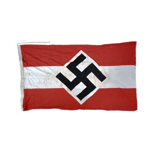 463 - A large WWII Second World War style Third Reich Nazi German Hitler Youth flag. Red and white backgro... 