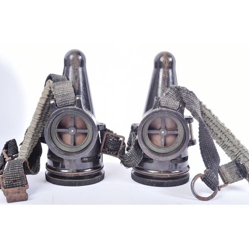 465 - A WWII Second World War Third Reich Nazi German horse gas mask / respirator with goggles and origina... 