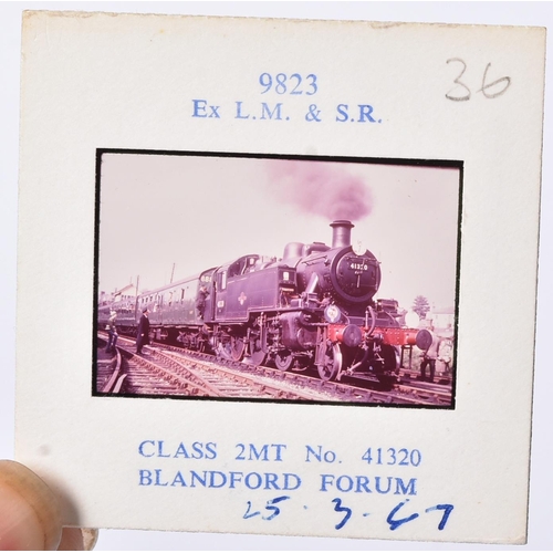 474 - Railwayana - a LARGE collection of assorted locomotive and steam traction engine 35mm projector slid... 