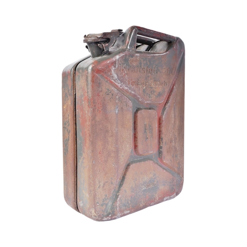 475 - A WWII Second World War Third Reich Nazi German Waffen SS 20 litre jerry can. Imprinted on the front... 