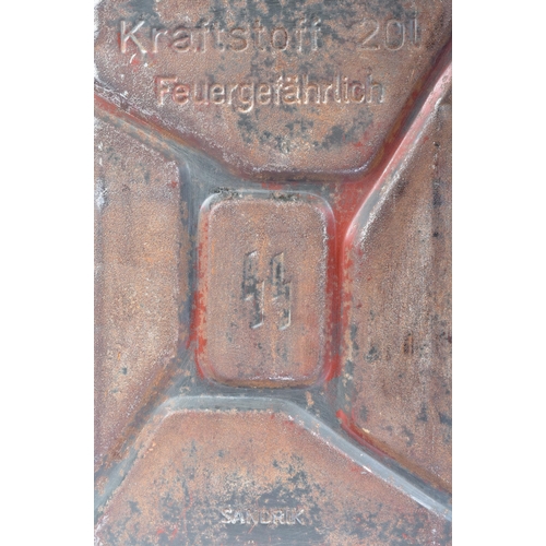 475 - A WWII Second World War Third Reich Nazi German Waffen SS 20 litre jerry can. Imprinted on the front... 