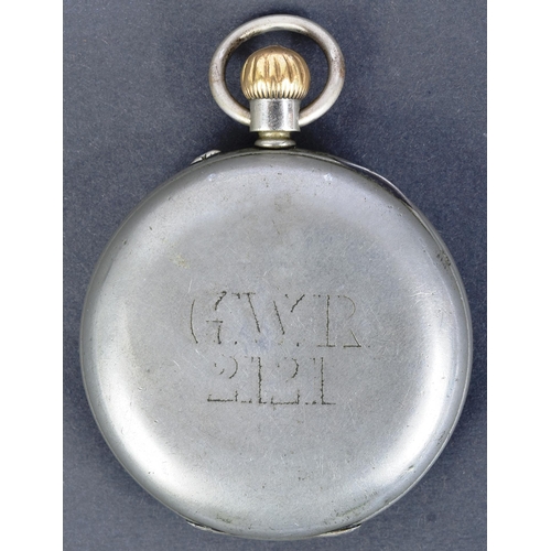 476 - Railway Interest - an original early 20th century Great Western Railway GWR pre-grouping nickel case... 