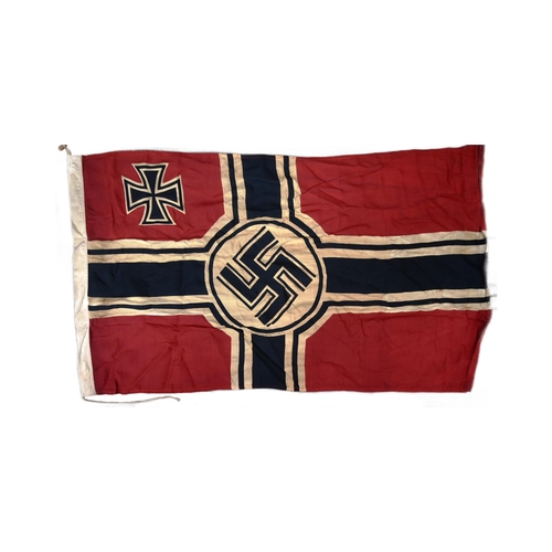 479 - A WWII Second World War Third Reich Nazi German style battle flag. Swastika to centre, the flag in r... 