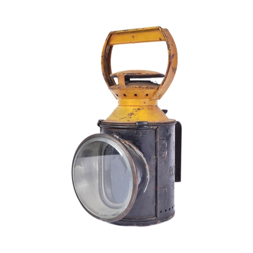 483 - Railwayana - a vintage British Rail (Midlands) hand held railway signalling lantern / lamp in yellow... 