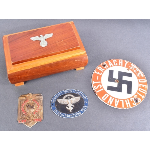 492 - A collection of assorted WWII Second World War Third Reich Nazi German military items comprising; a ... 