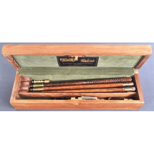 493 - A vintage William Powell of Birmingham made rifle cleaning kit. Appears complete, with all rods and ... 