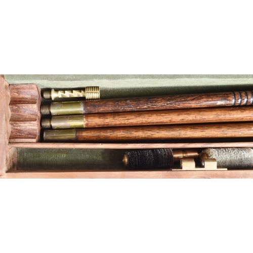 493 - A vintage William Powell of Birmingham made rifle cleaning kit. Appears complete, with all rods and ... 