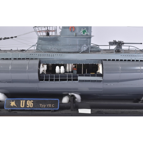 497 - WWII Second World War Interest - a large scale hand built model of German Kriegsmarine U-Boat U96. P... 