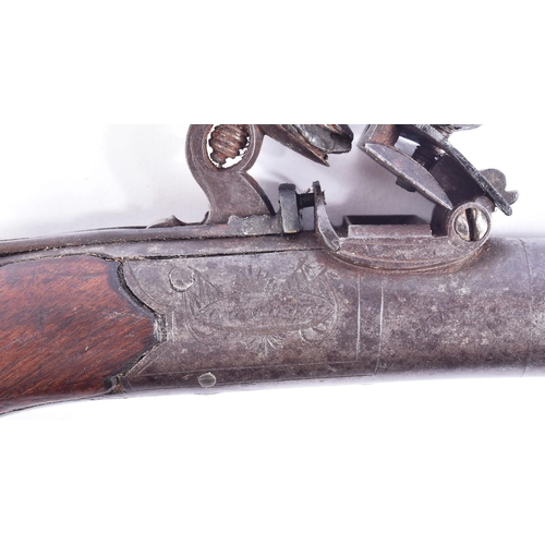 9 - A late 18th / early 19th century Twigg of London flintlock pistol. Folding trigger, and turn-off bar... 