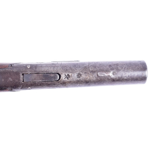 9 - A late 18th / early 19th century Twigg of London flintlock pistol. Folding trigger, and turn-off bar... 