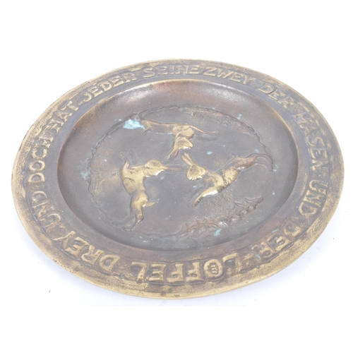 108 - An early 20th century continental German bronze cast wall charger plate from the city of Paderborn. ... 