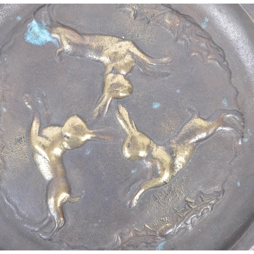 108 - An early 20th century continental German bronze cast wall charger plate from the city of Paderborn. ... 