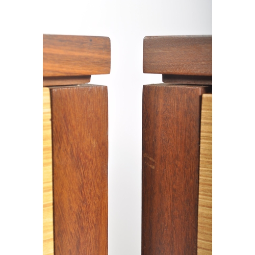 198 - British Modern Design - A pair of retro vintage mid 20th century British furniture teak side occasio... 