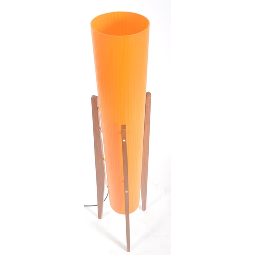 243 - Rocket Lamp - A retro vintage 1960s Space Age teak wood and acrylic floor standing lamp / standard l... 