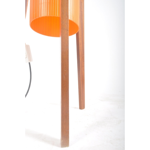 243 - Rocket Lamp - A retro vintage 1960s Space Age teak wood and acrylic floor standing lamp / standard l... 