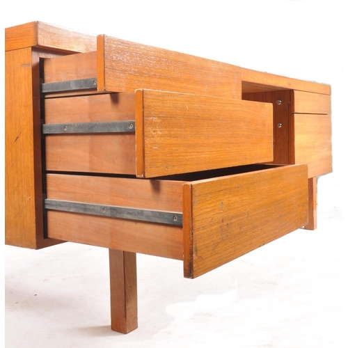 245 - Gordon Russell - A large retro vintage mid 20th century circa 1960s designer teak desk. The desk hav... 