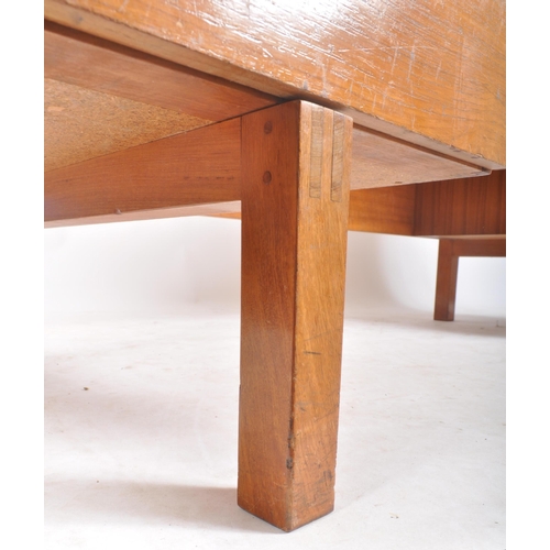 245 - Gordon Russell - A large retro vintage mid 20th century circa 1960s designer teak desk. The desk hav... 