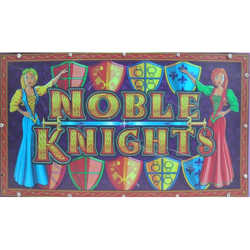 252 - Noble Knights - A contemporary fairground / funfair / arcade games display in the form of two fiberg... 