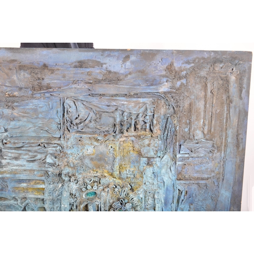 255 - A large 20th century circa 1970s Neo-Expressionist inspired mixed materials painting / sculpture. Th... 